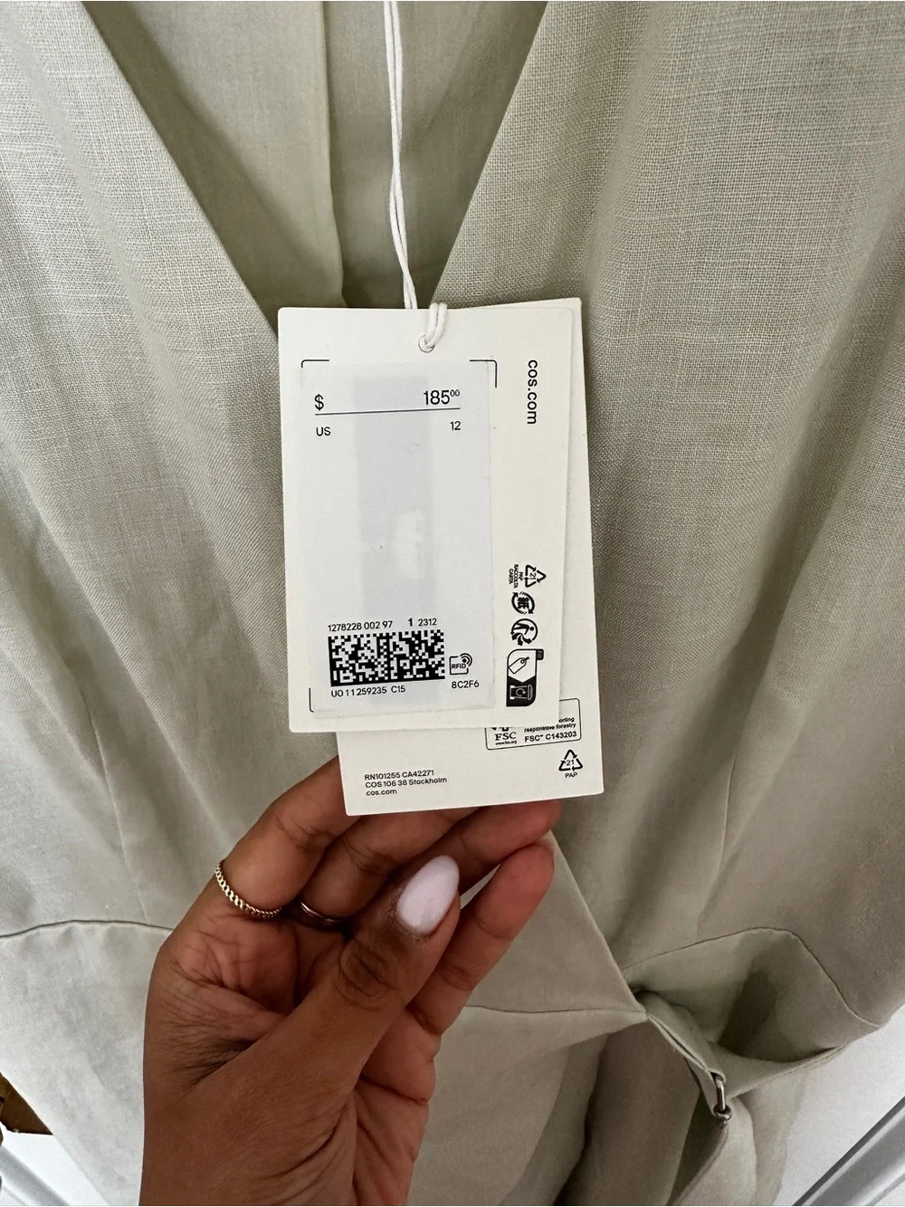 NWT COS Wrap Front Linen Jumpsuit